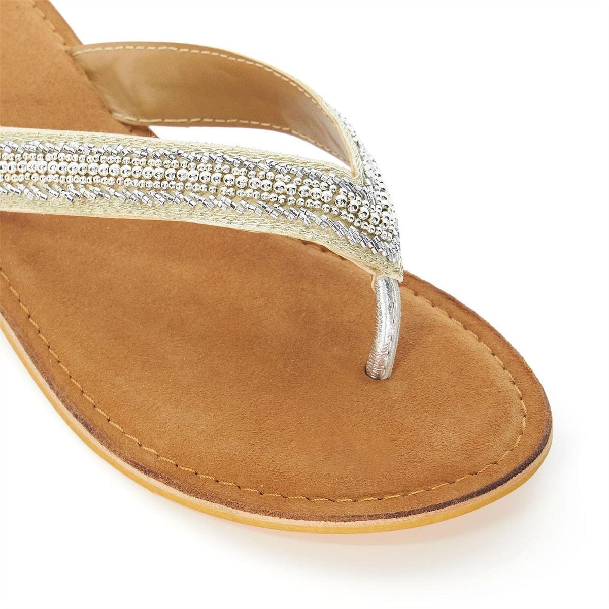 Dune Beaded Toe Post Sandals