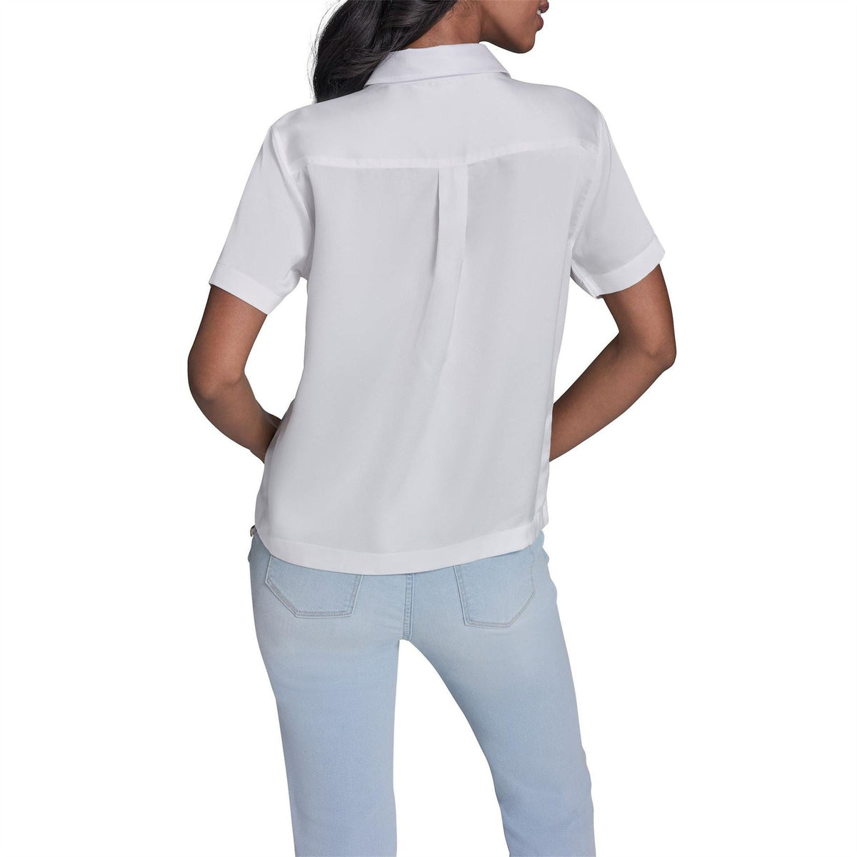 Karl Lagerfeld Womens Sportswear Patterned Short Sleeve Shirt