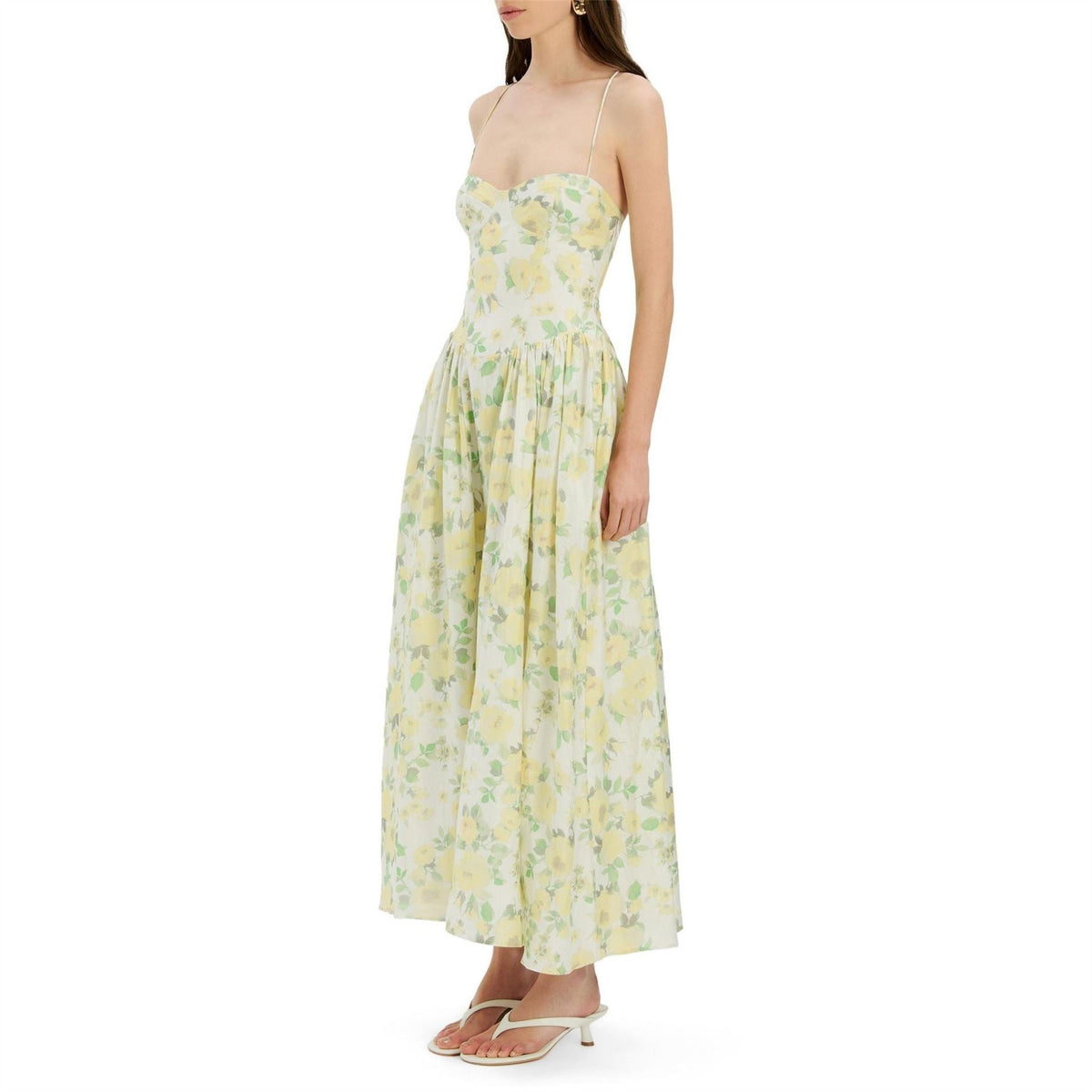 Bardot Womens Estie Printed Floral Cotton Evening Maxi Dress
