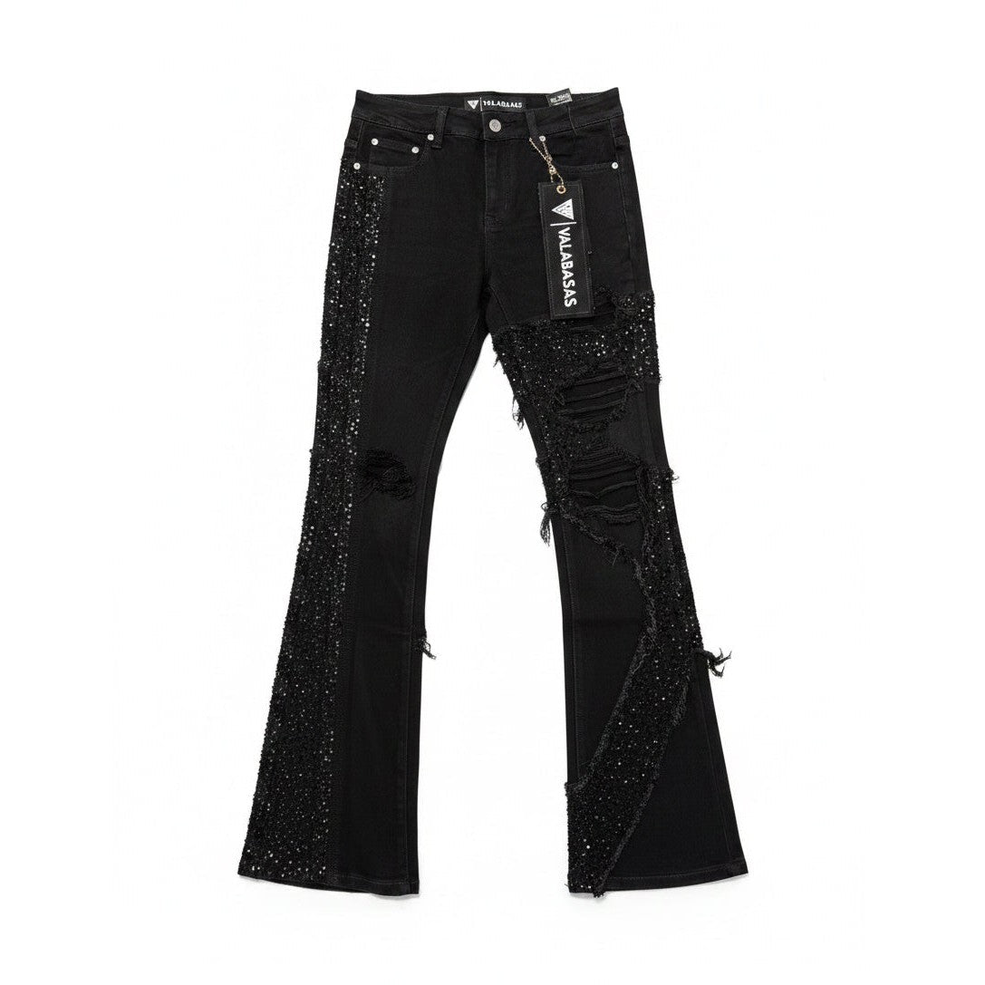 Valabasas Black Jean Bling Ripped