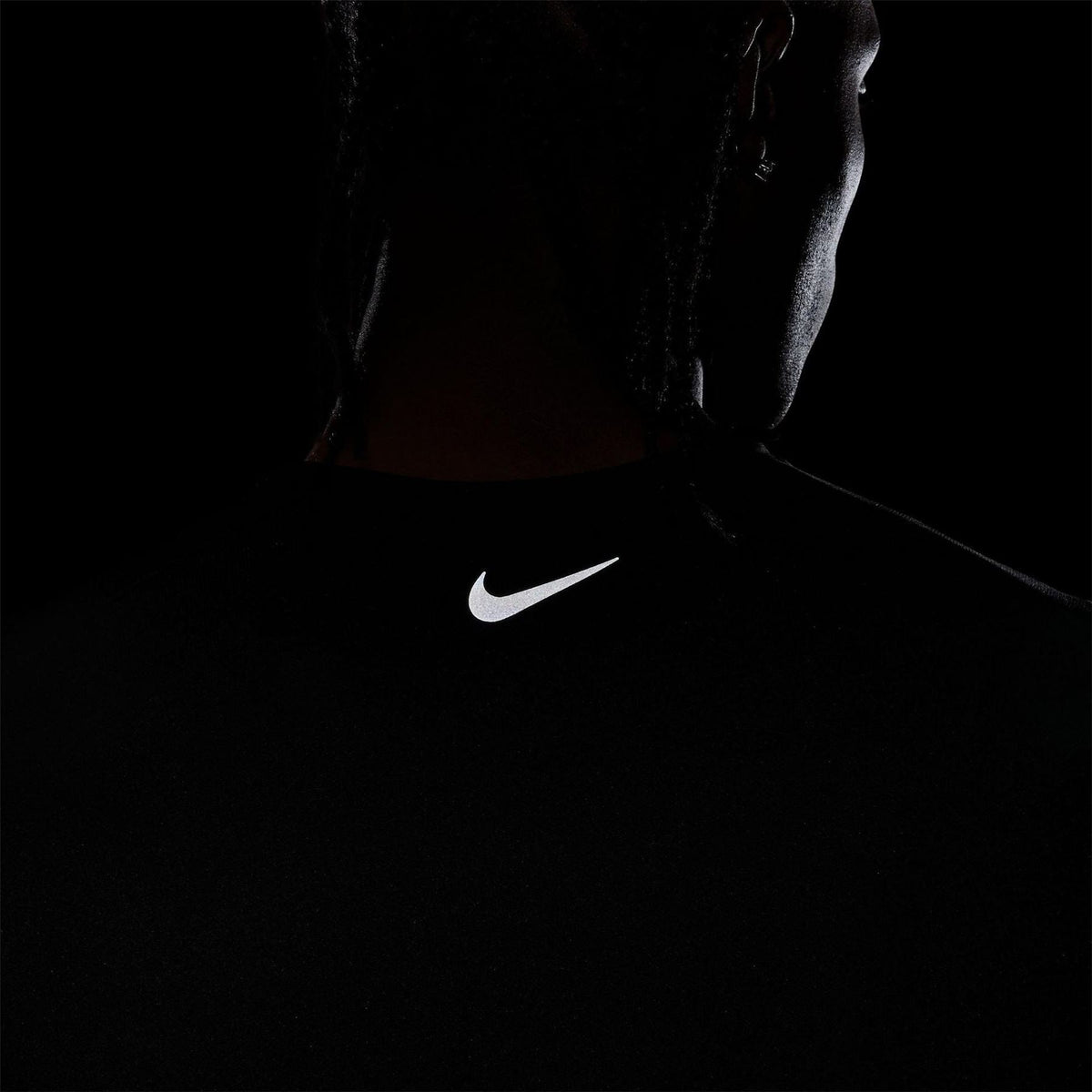 Nike Mile Logo Print Wordmark Crew Neck Short Sleeve Jersey T-Shirt