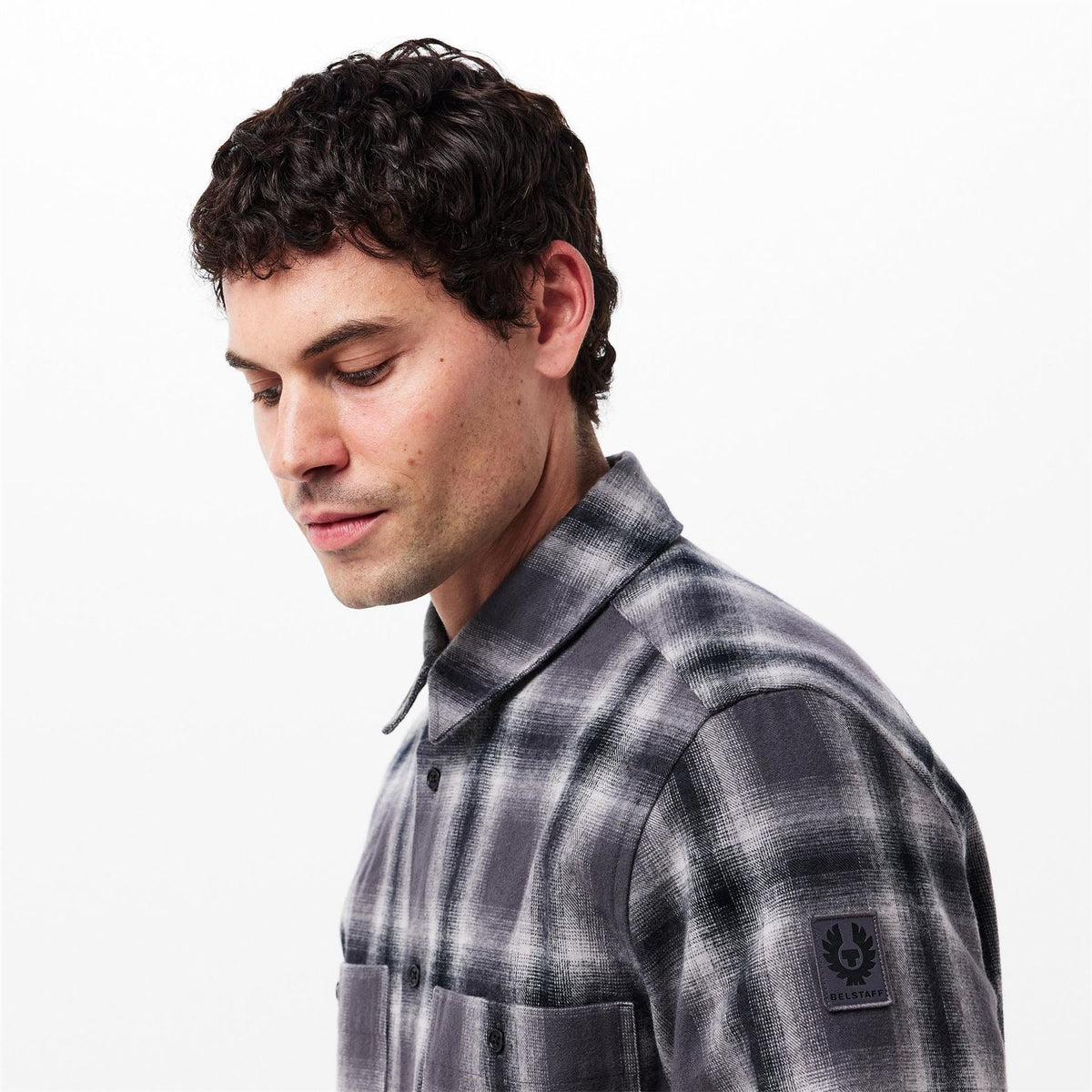 Belstaff Mens Outpost Long Sleeve Patterned Shirt