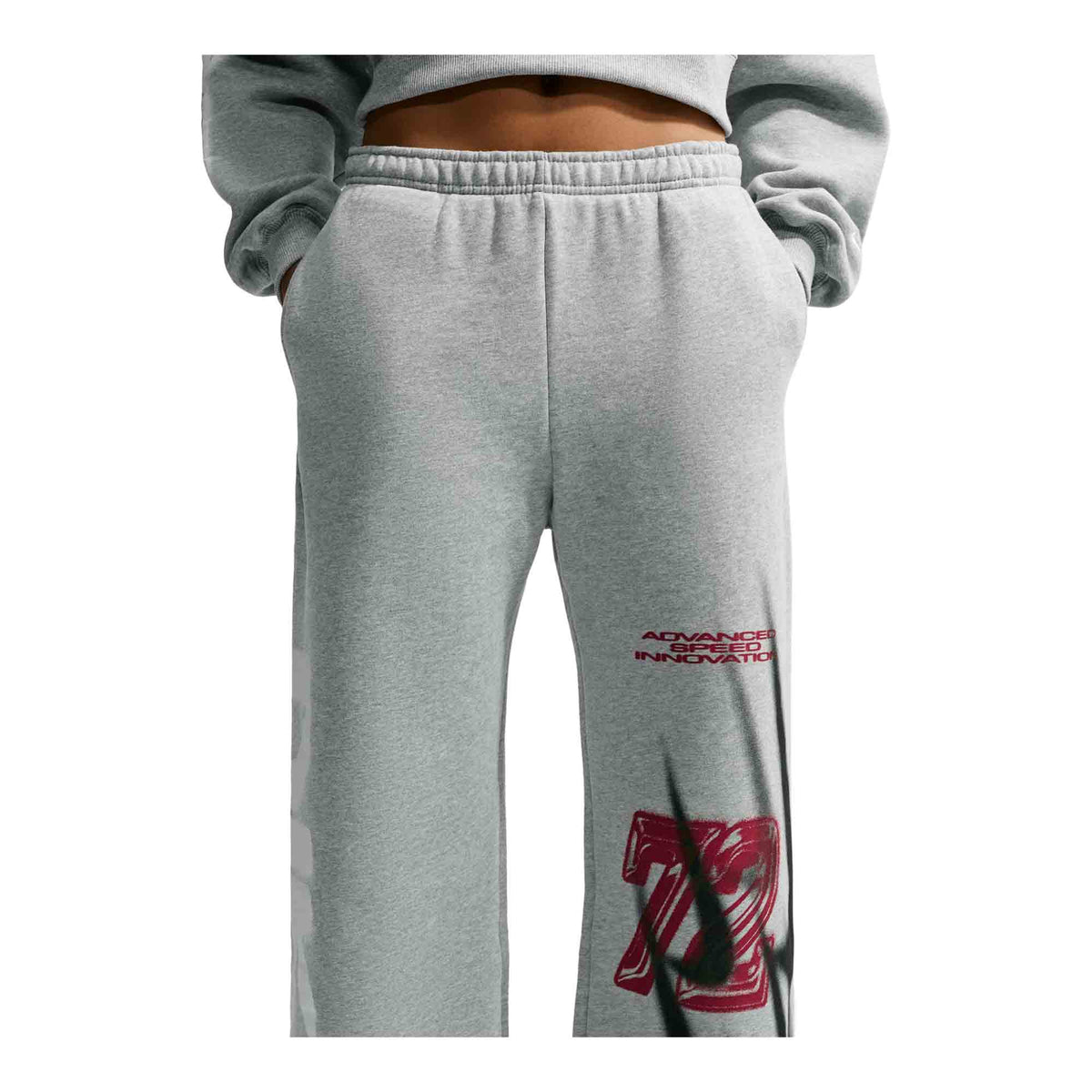 Nike Studio Fleece Medium Weight Women's Oversized High-Rise Straight-Leg Graphic Pants