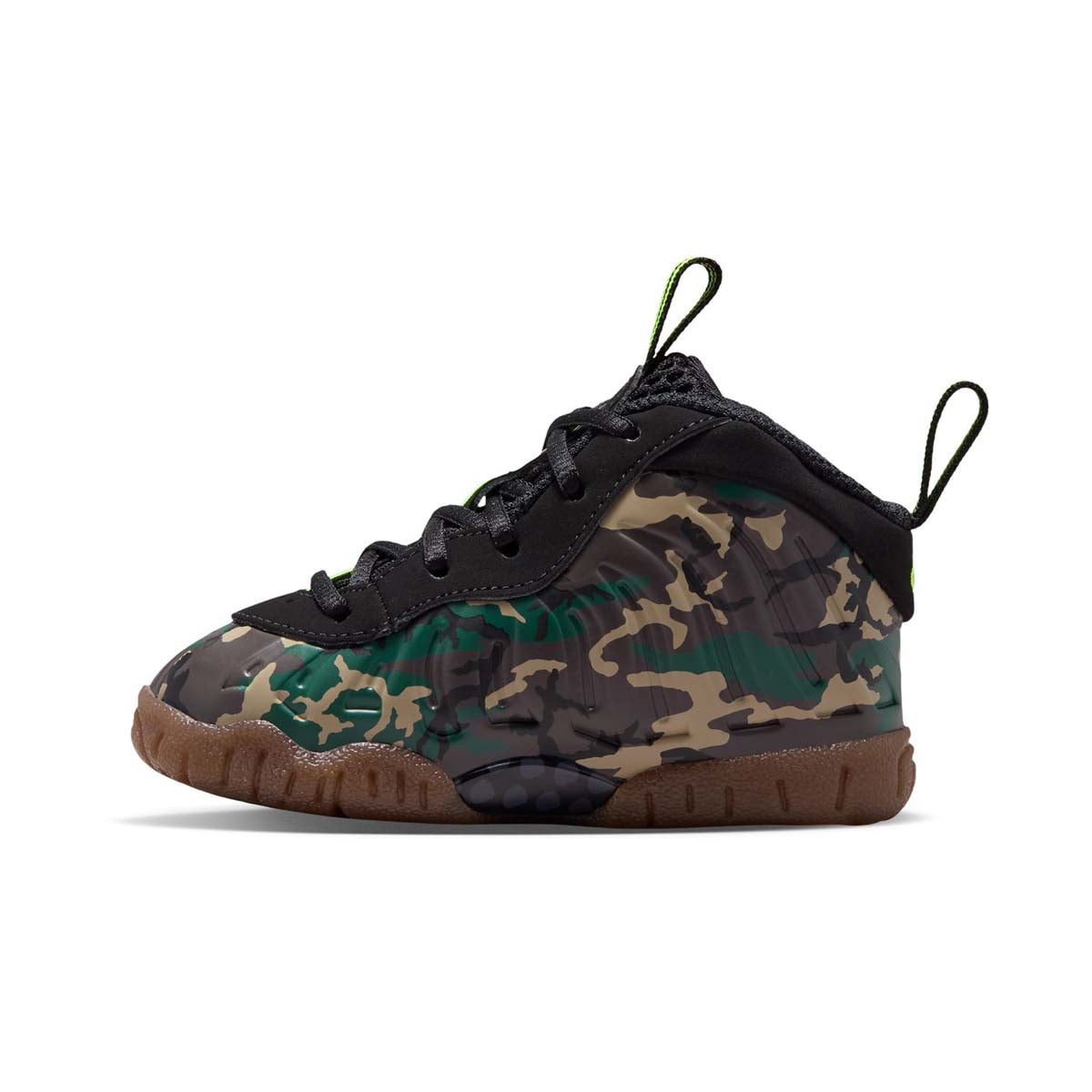 Nike Little Posite Pro Premium 'Black Voltage Green Gum' Baby/Toddler Shoes