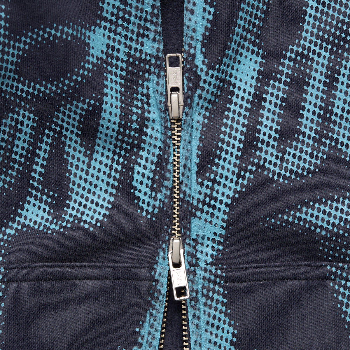 NY Script Zip Up Hoodie (Navy)