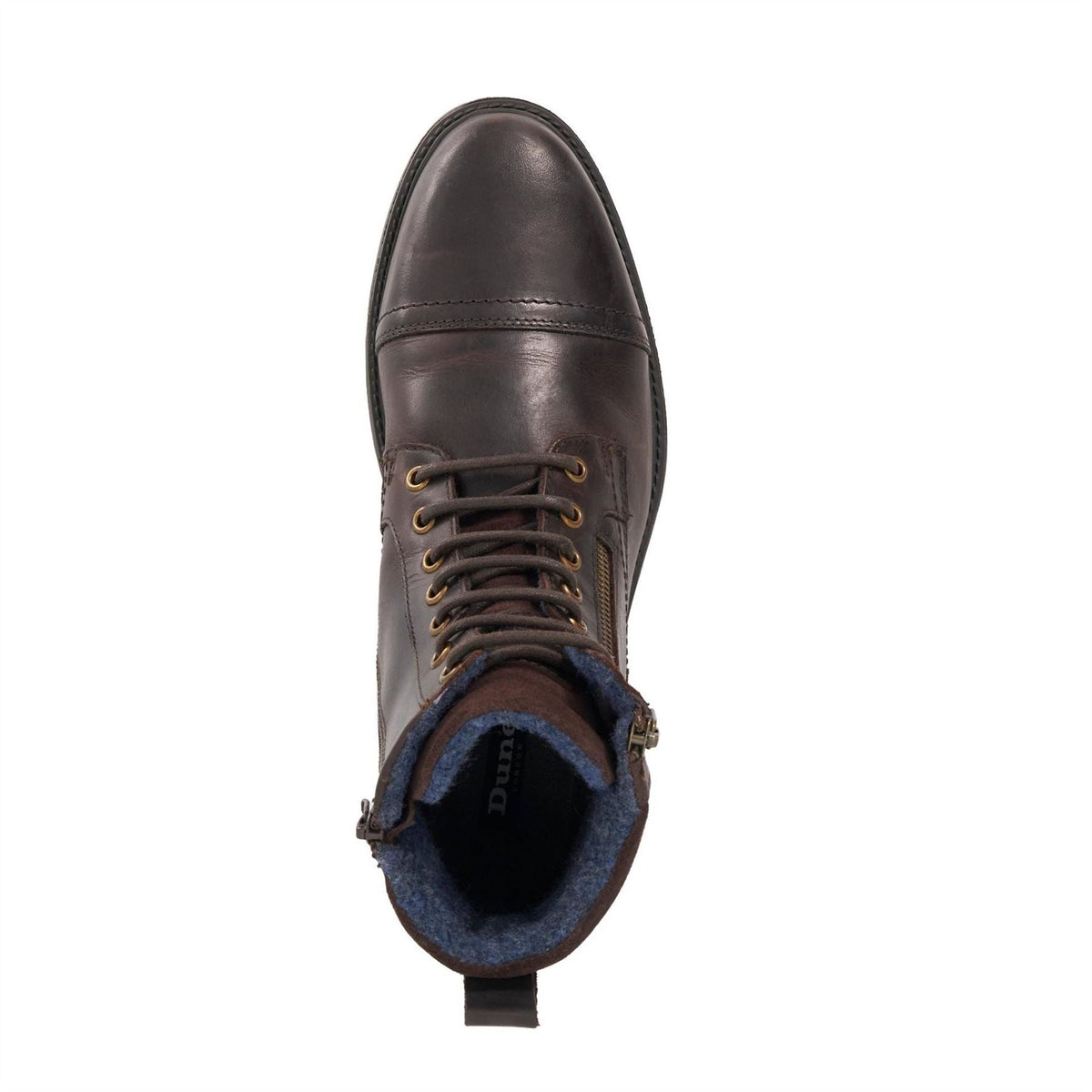 Dune Lo Cayden Combat Boots Lace Up Low Heel