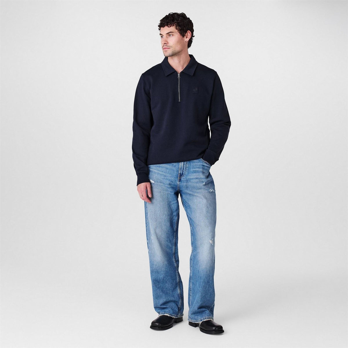 Belstaff Mens Curator Quarter Zip Fleece