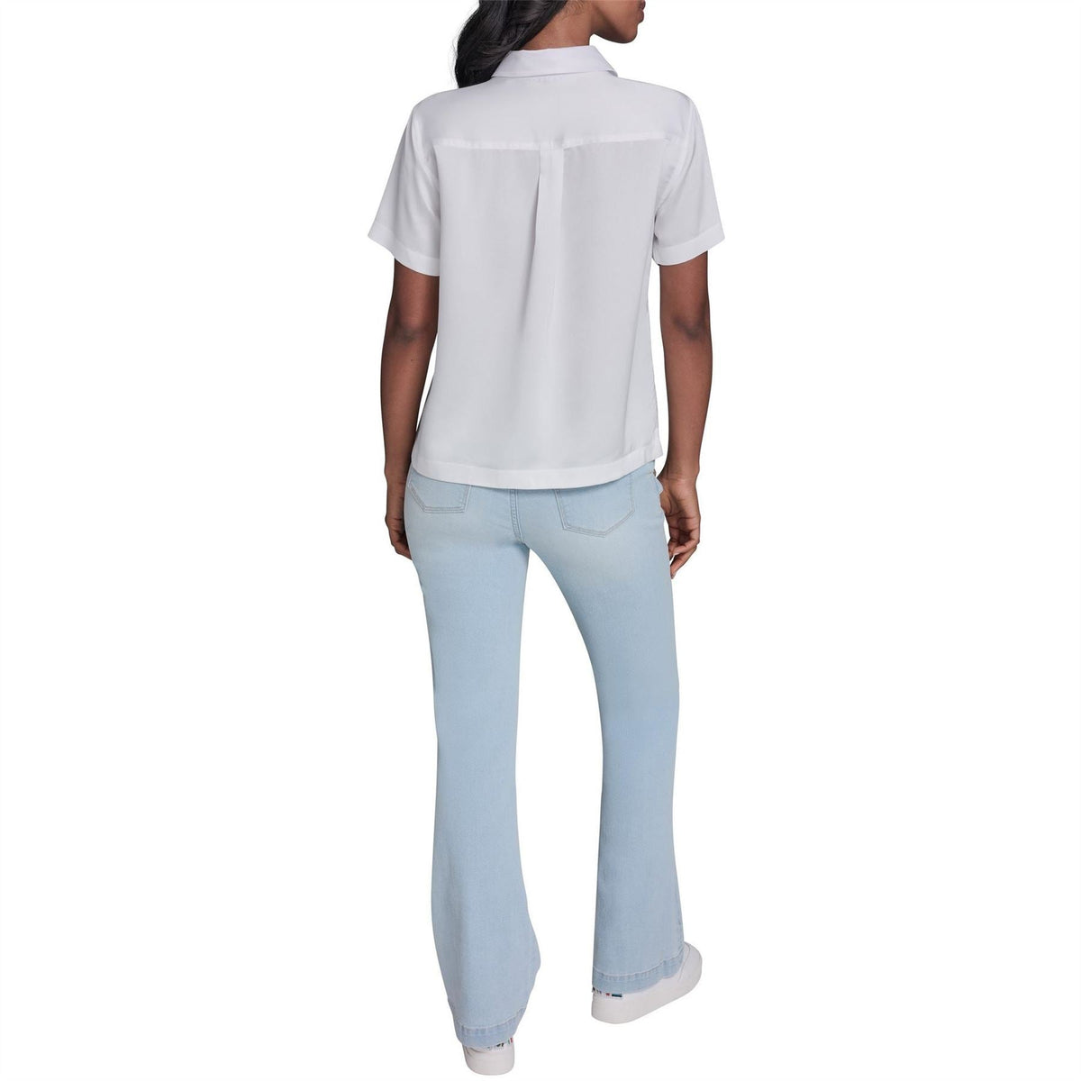 Karl Lagerfeld Womens Sportswear Patterned Short Sleeve Shirt