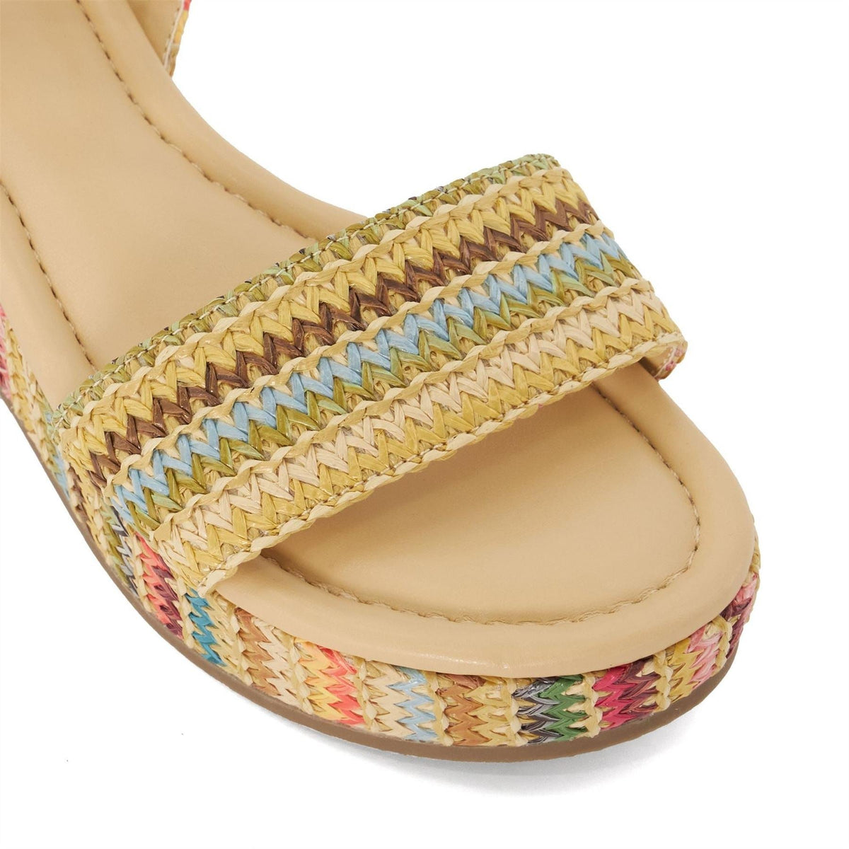 Dune Lo Lazer Open Toe Flat Slide Sandals
