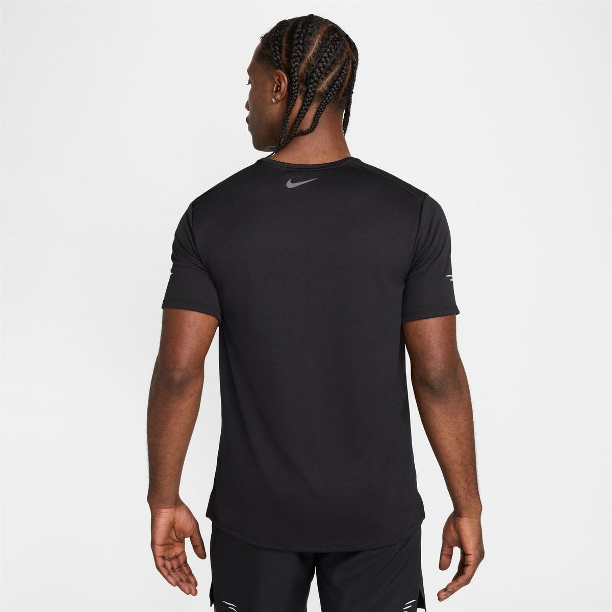 Nike Mile Logo Print Wordmark Crew Neck Short Sleeve Jersey T-Shirt