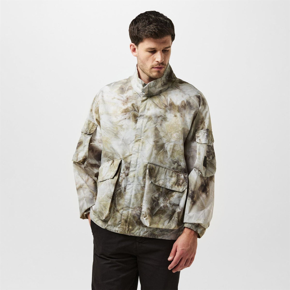 Belstaff Mens Lough Camo Long Sleeve Field Jacket