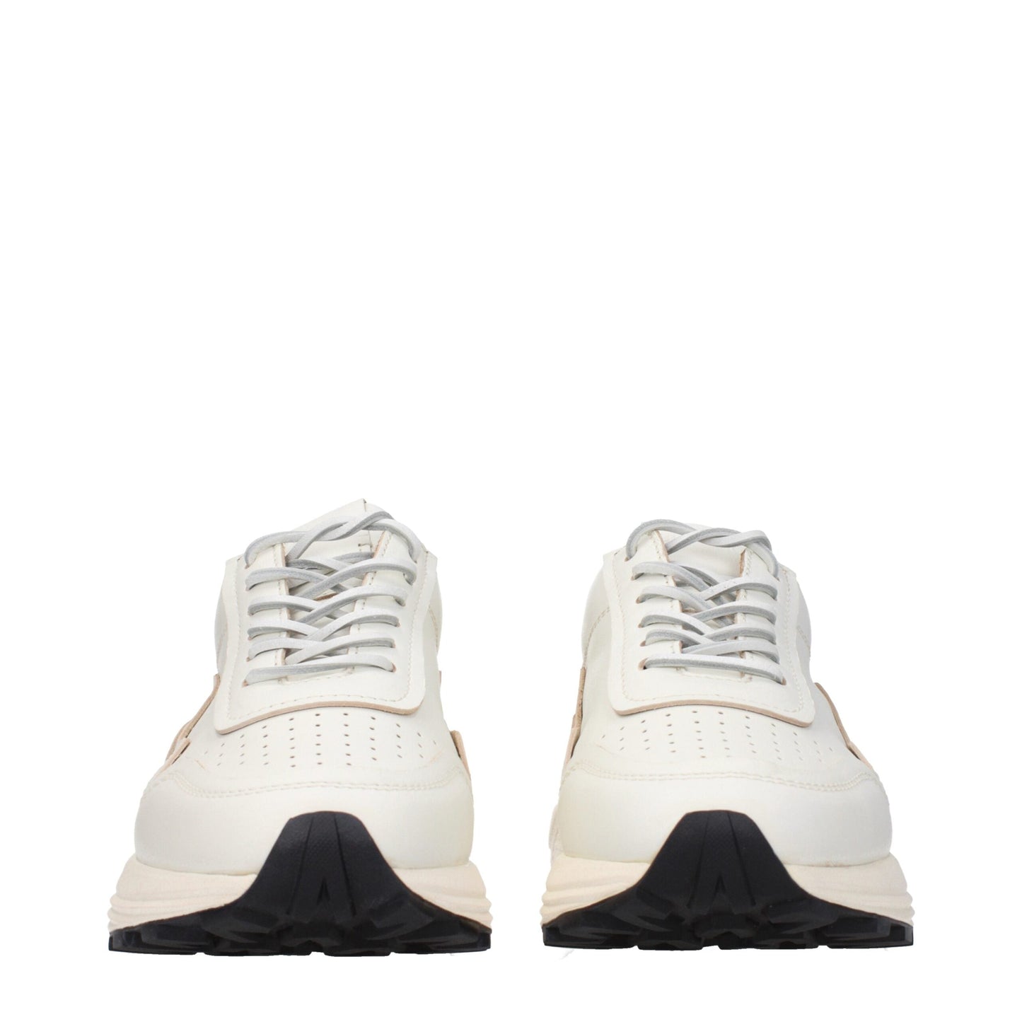 Buttero White Leather Low Top Men's Sneakers