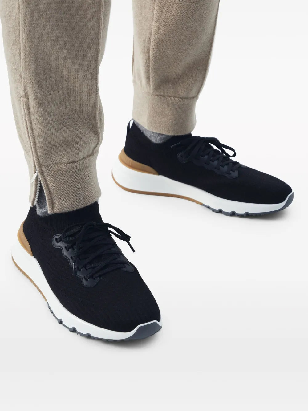Brunello Cucinelli Low-Top Knitted Sneakers