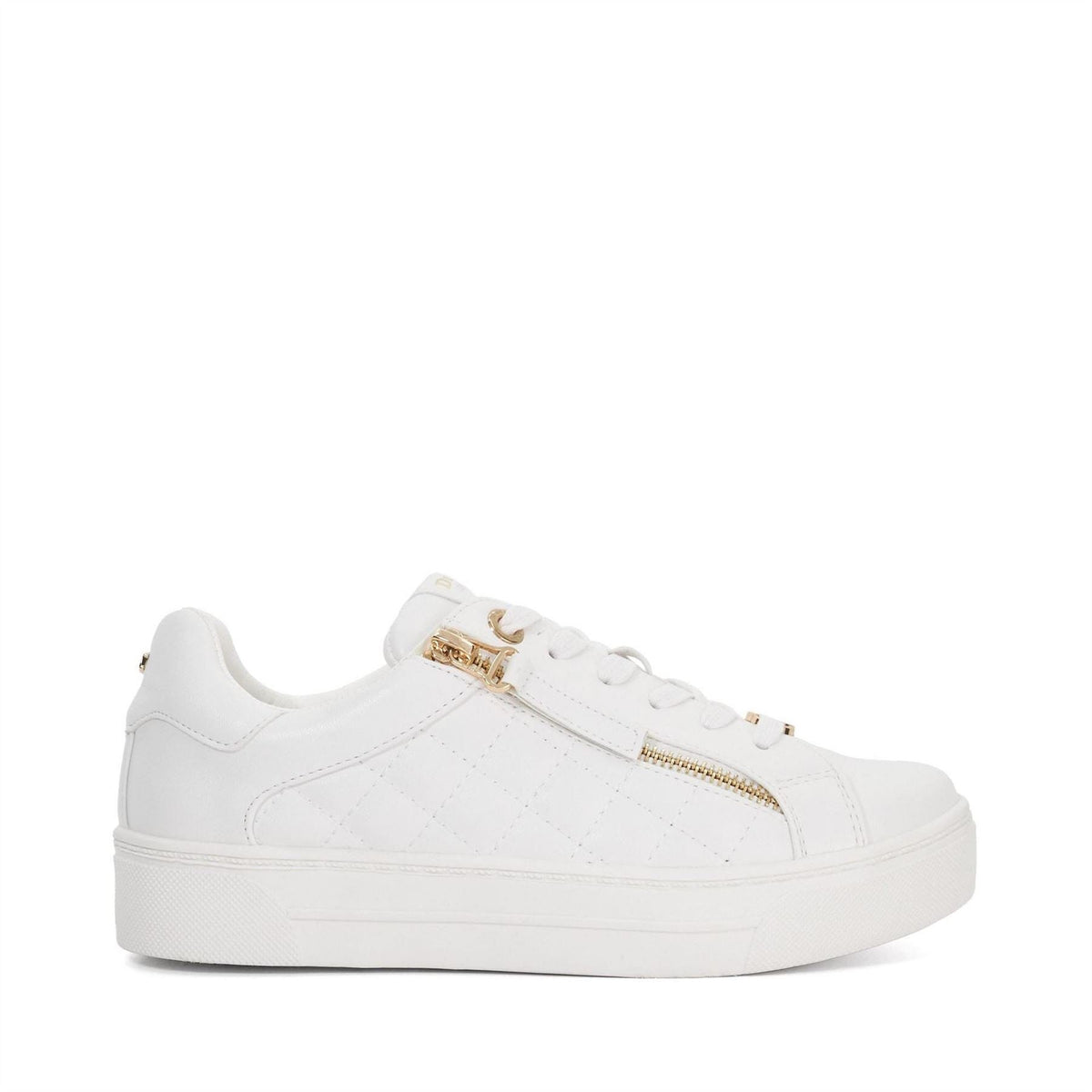 Dune Quilted Flatform Lace Up Trainers