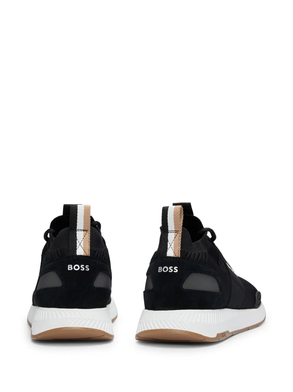 Boss Knitted-Upper Low-Top Sneakers