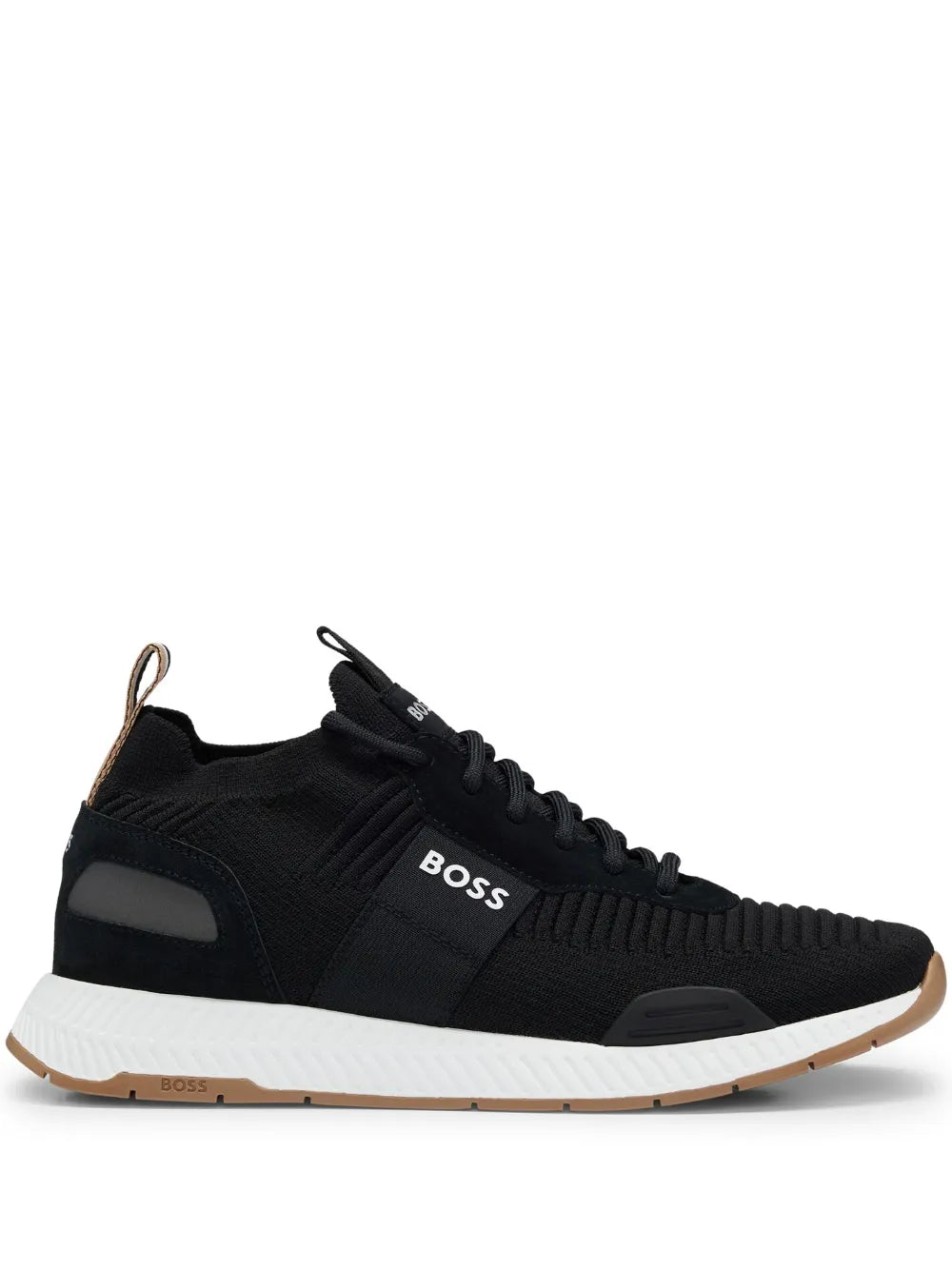 Boss Knitted-Upper Low-Top Sneakers