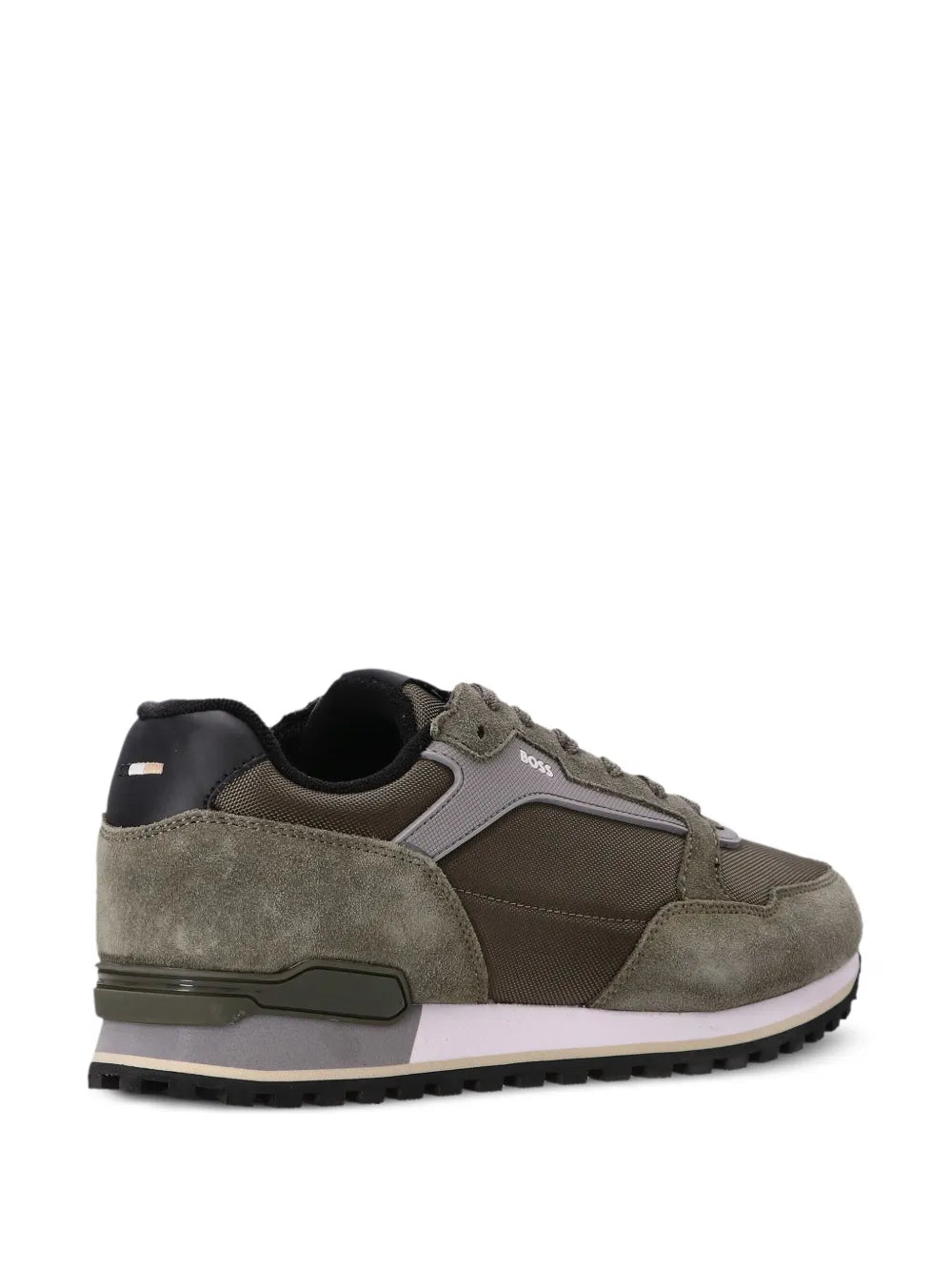Boss Suede-Trimmed Mesh Sneakers