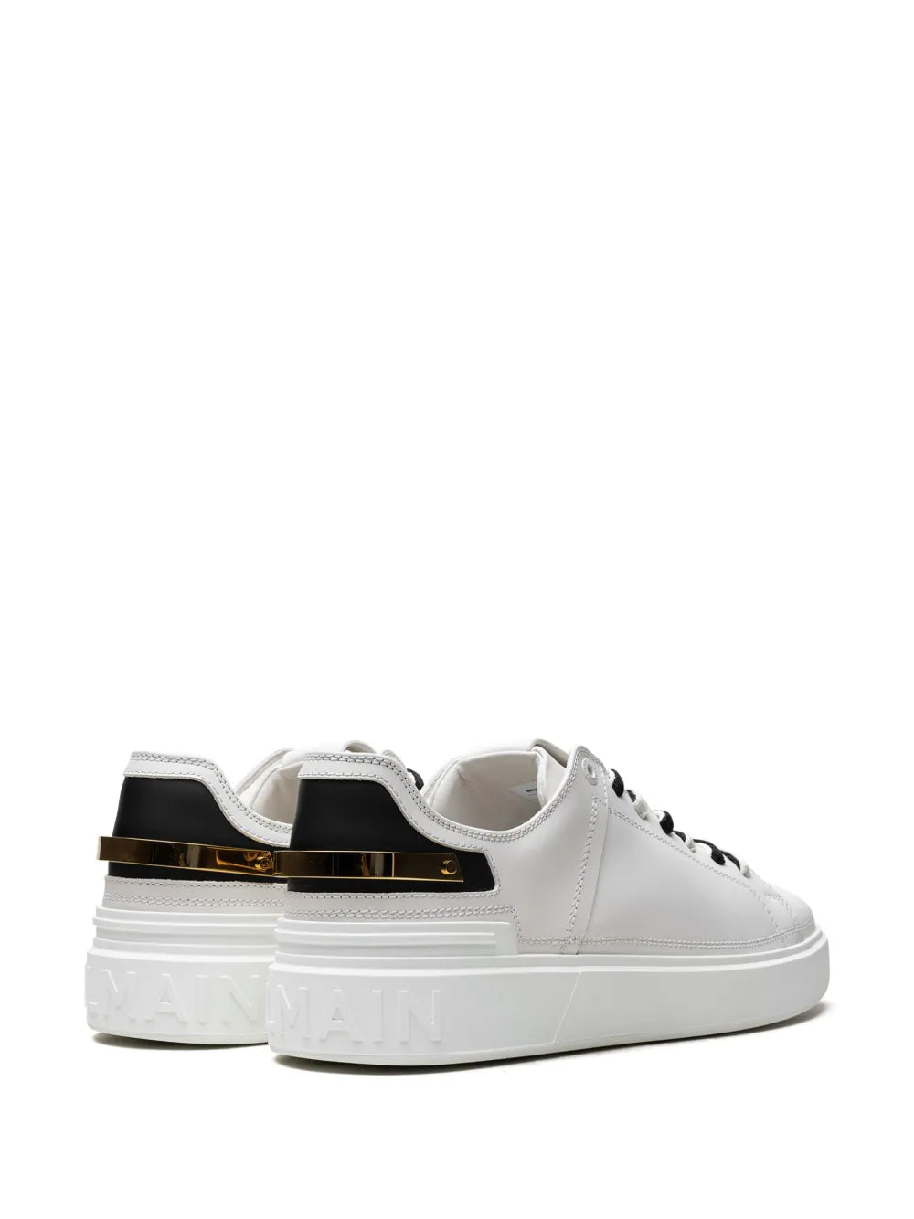 Balmain B-Court Gold Strap Sneakers