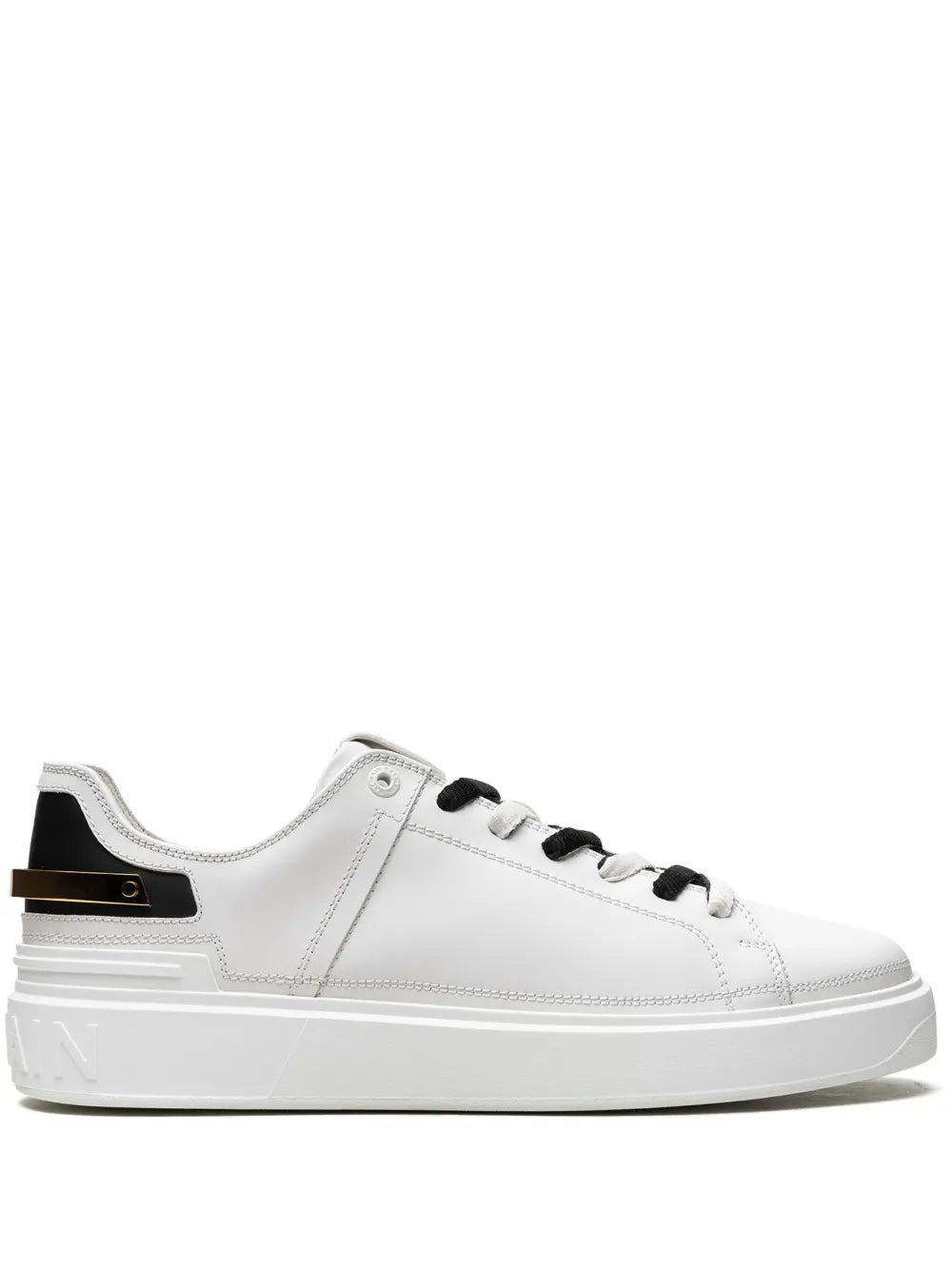 Balmain B-Court Gold Strap Sneakers