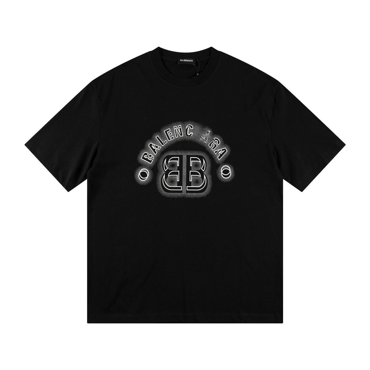 Balenciaga Embossed BB Monogram T-Shirt in Black & White