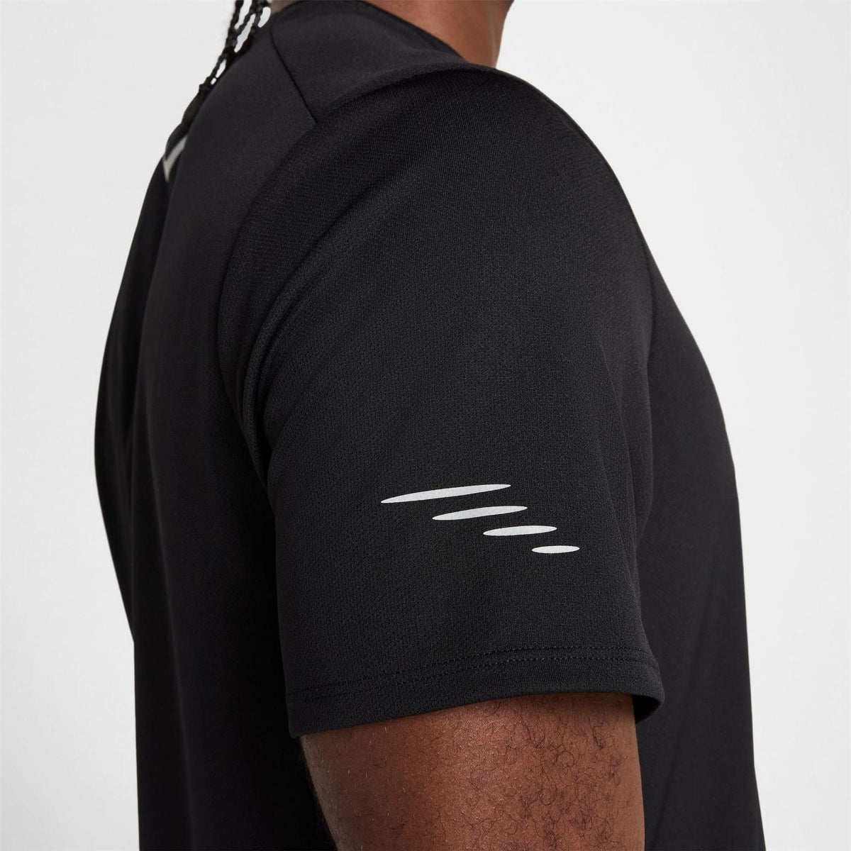 Nike Mile Logo Print Wordmark Crew Neck Short Sleeve Jersey T-Shirt