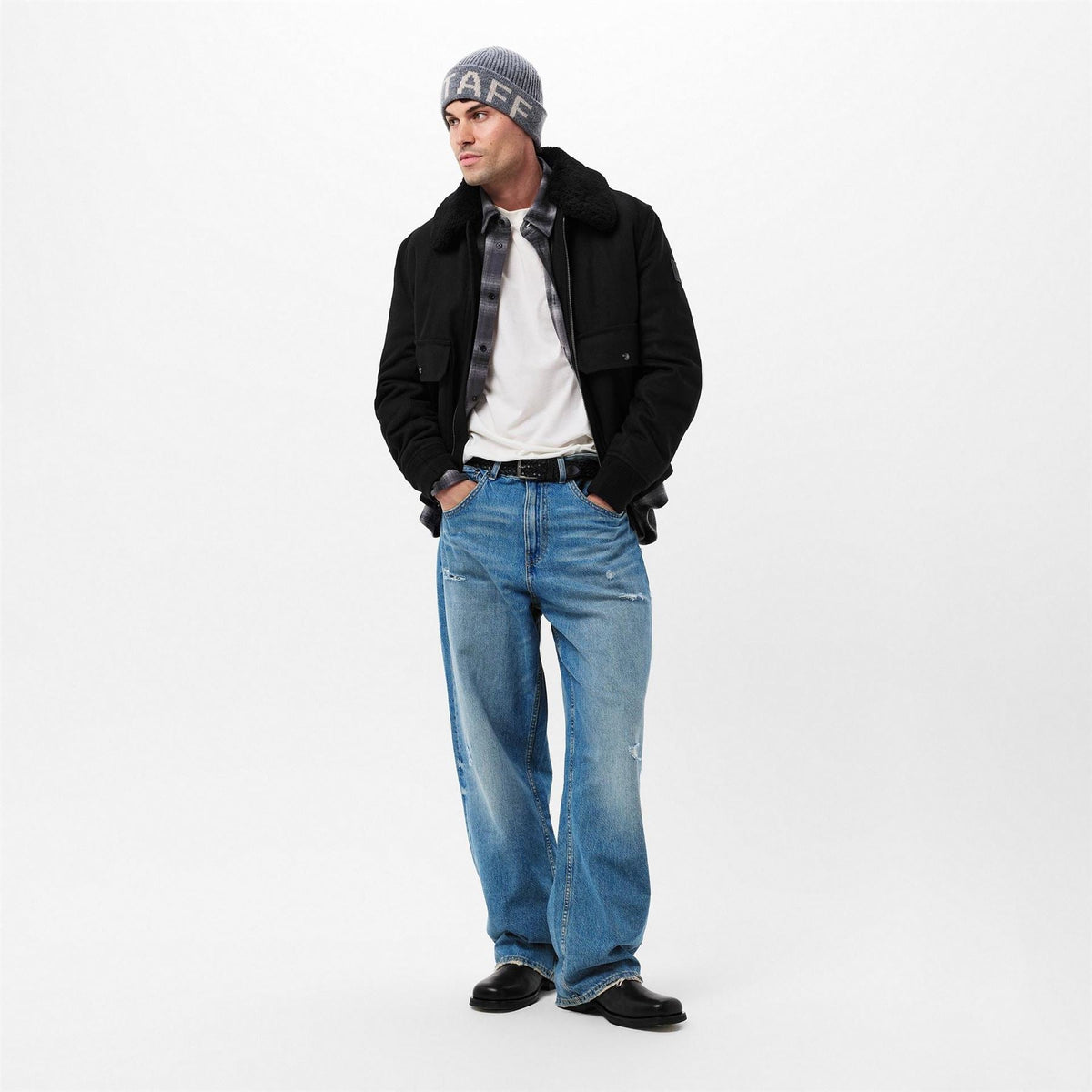 Belstaff Mens Welder Heritage Inspired Aviator Jacket