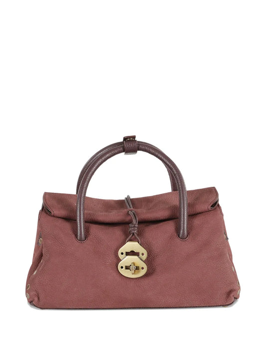 Zanellatodouble-handle leather tote bag