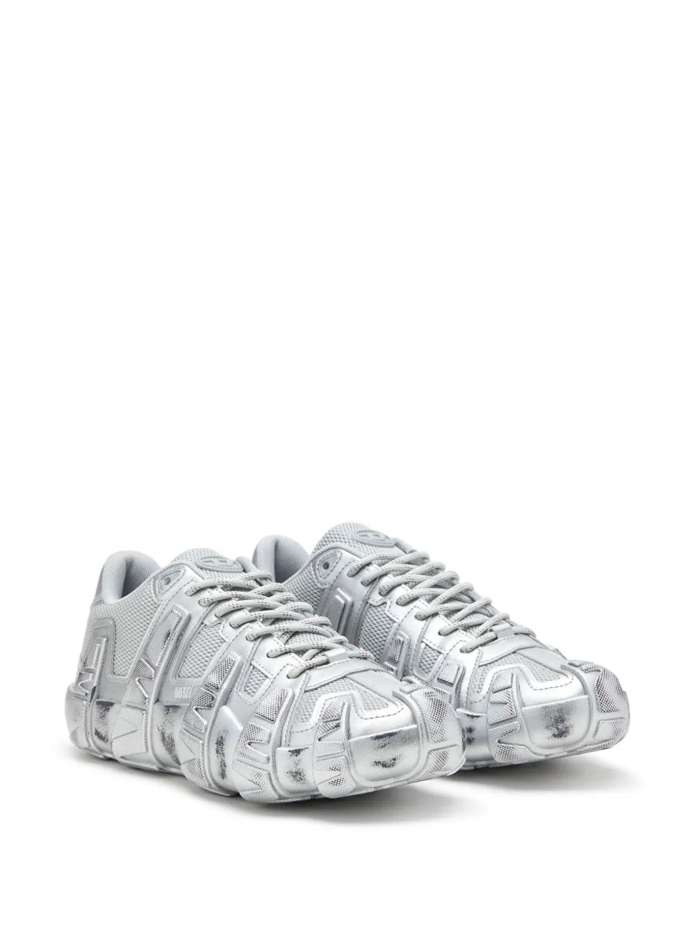 Diesel Griffe Metallic Mesh Sneakers
