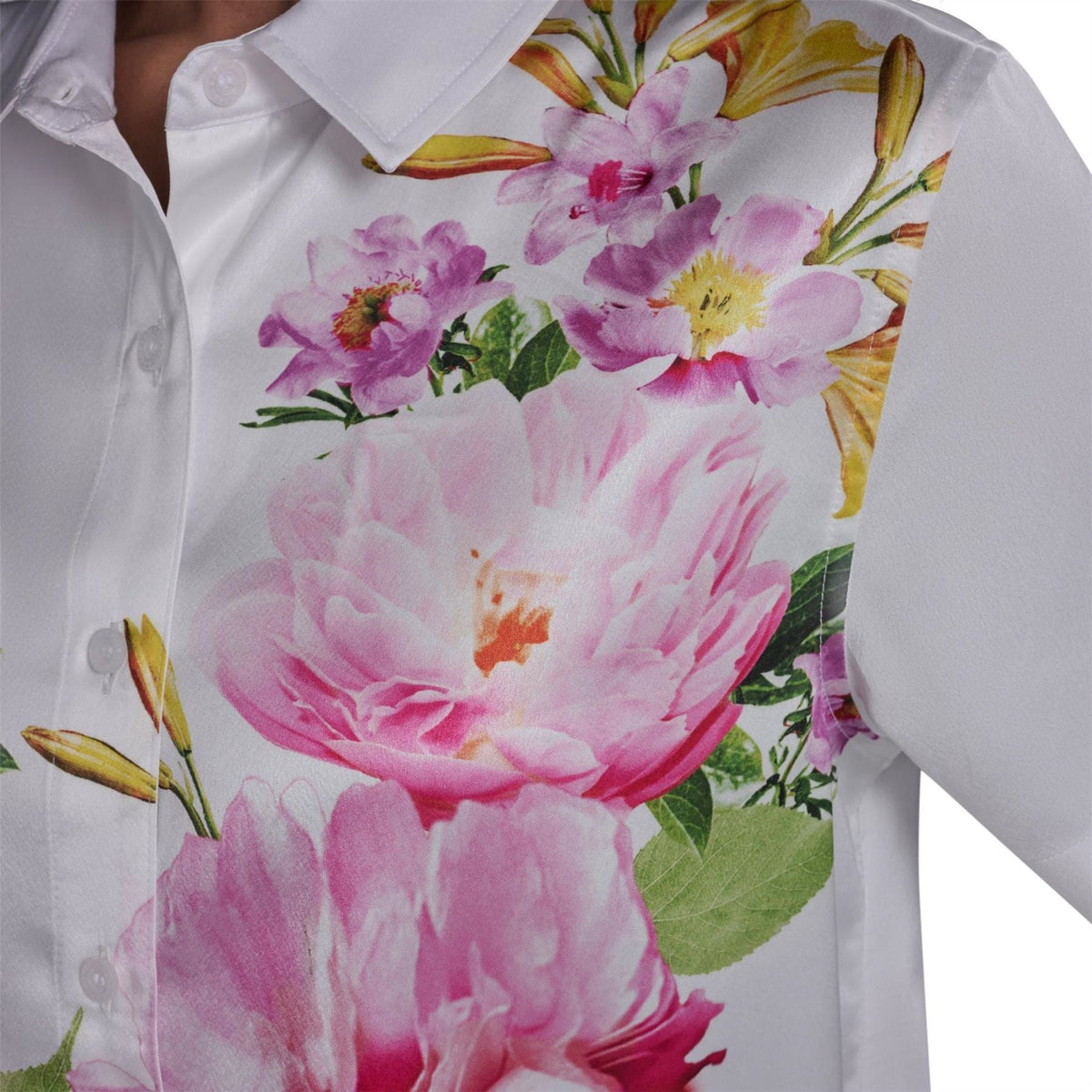 Karl Lagerfeld Womens Sportswear Patterned Short Sleeve Shirt