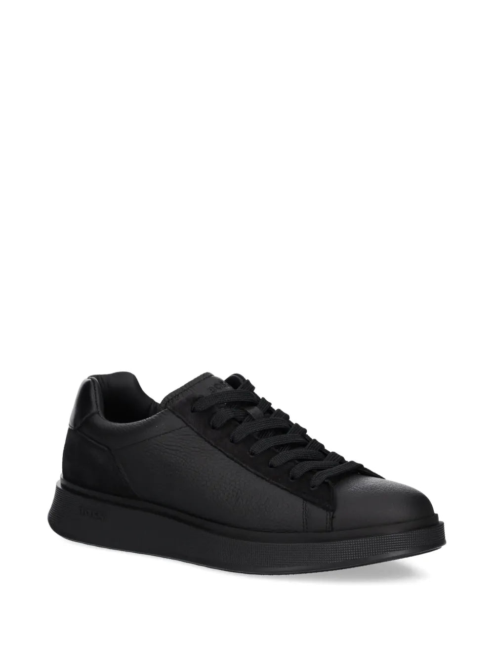 Boss Textured-Leather Panelled Sneakers