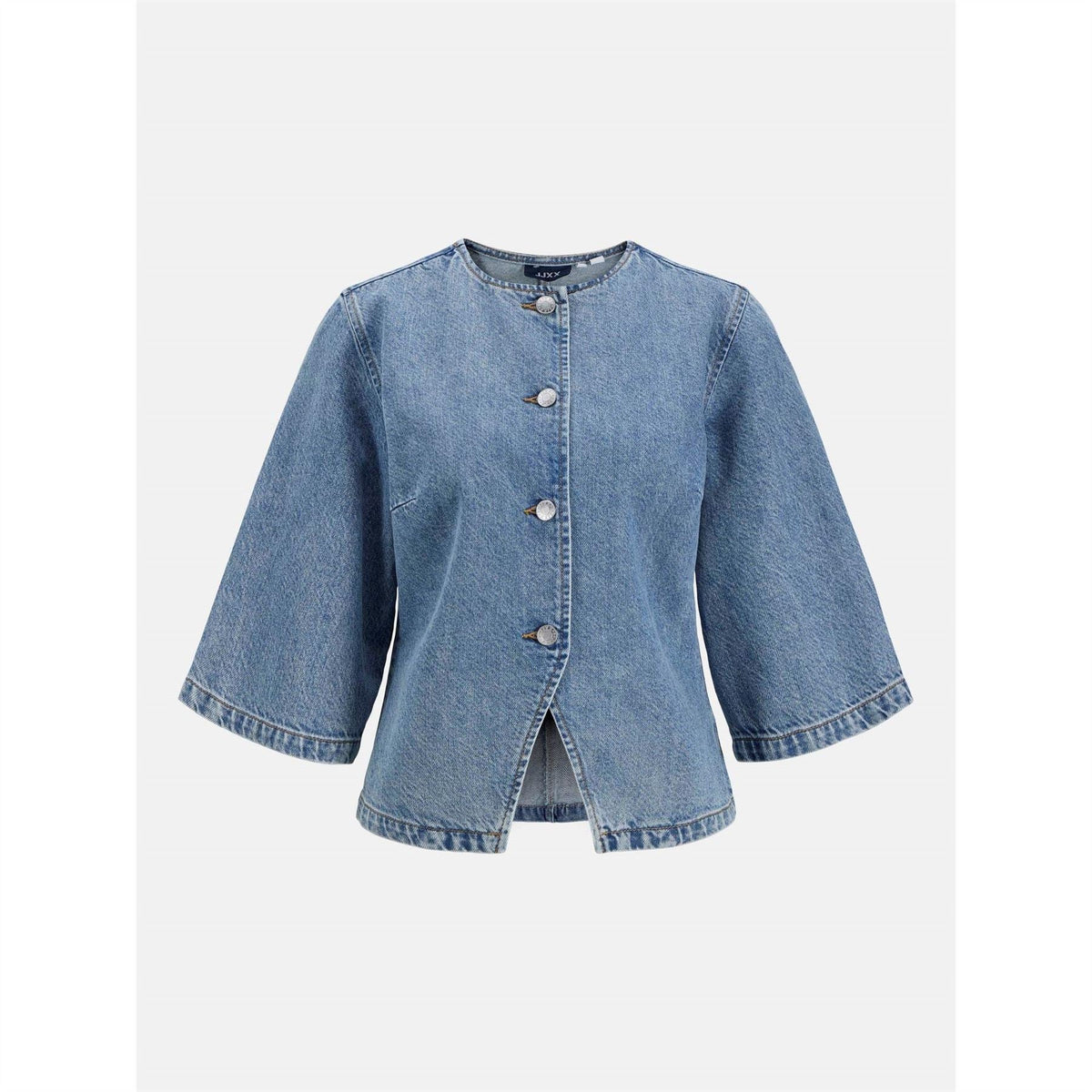 JJXX Crew Neck Three-Quarter Sleeve Angle Shirt