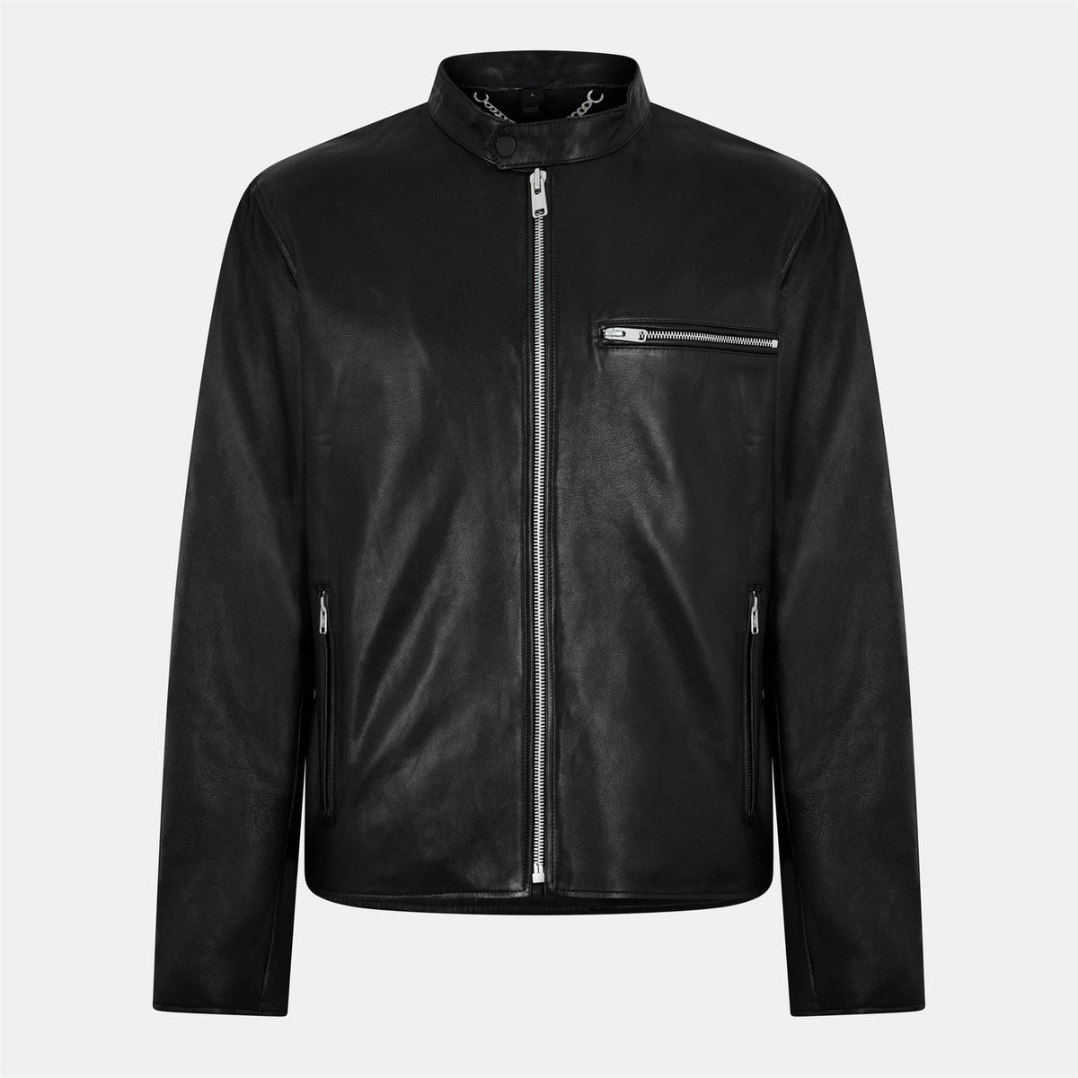 Belstaff Mens Track Racer Leather Tailored Fit Jacket