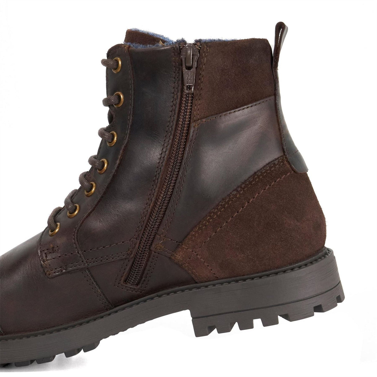Dune Lo Cayden Combat Boots Lace Up Low Heel