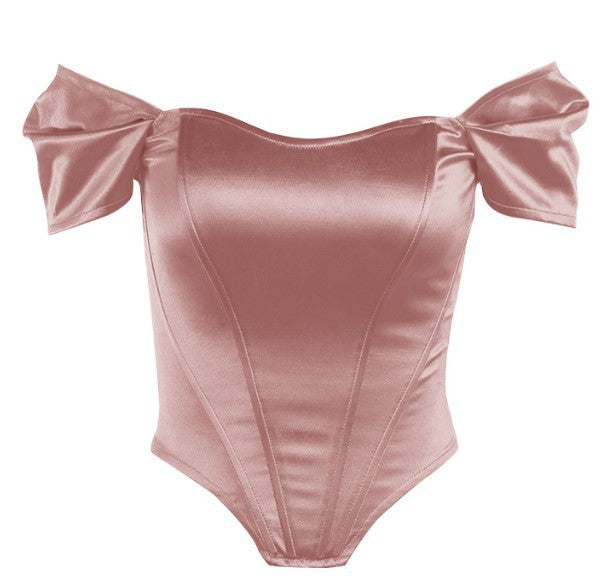Fishbone Corset Tube Top Pink