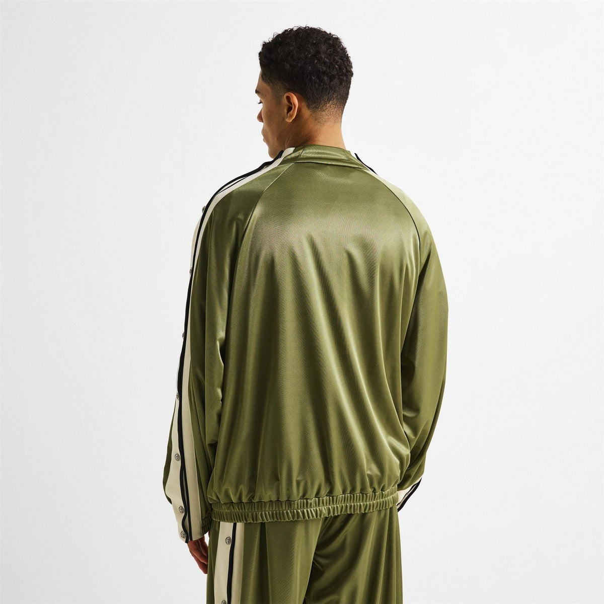 Palm Angels Funnel Neck Bomber Collar Long Sleeve Athletic Top
