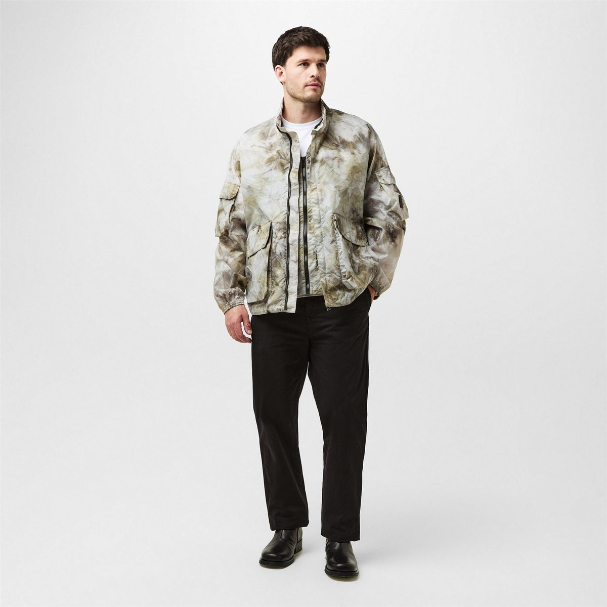 Belstaff Mens Lough Camo Long Sleeve Field Jacket