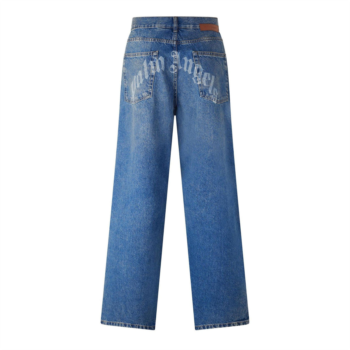 Palm Angels Mens Wide Leg Jeans