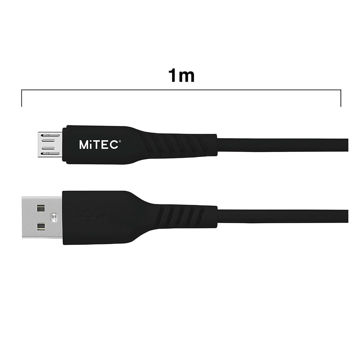 MiTEC 1M MICRO USB CABLE BLACK