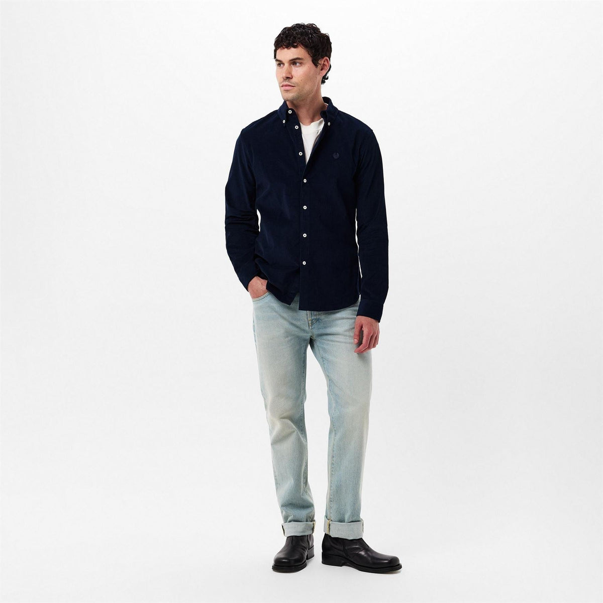 Belstaff Mens Long Sleeve Corduroy Shirt