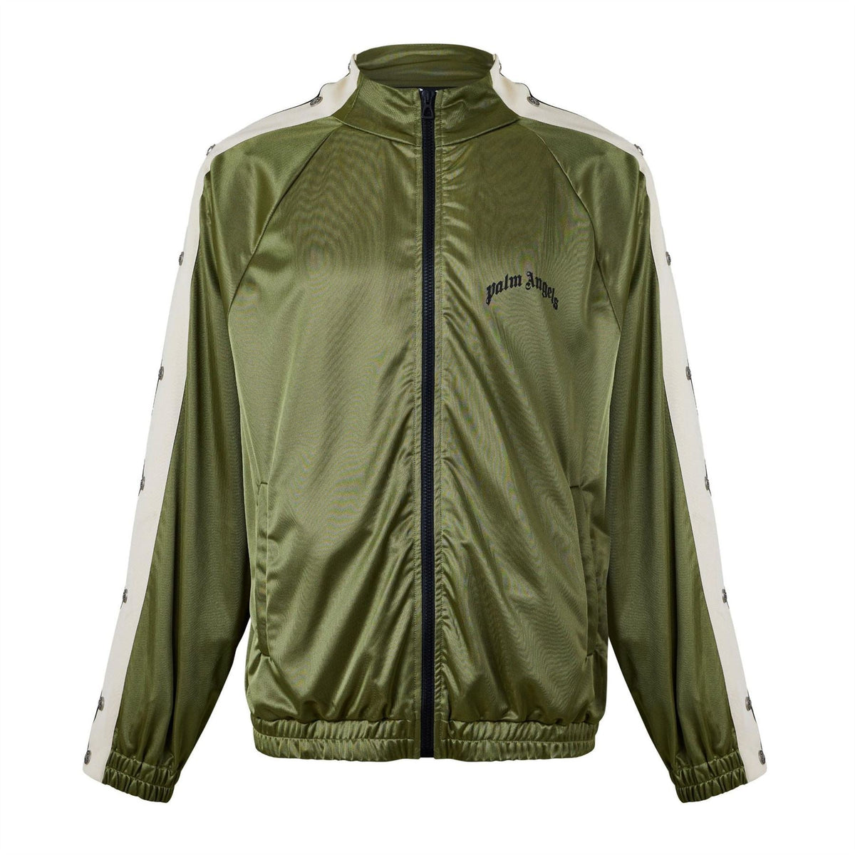 Palm Angels Funnel Neck Bomber Collar Long Sleeve Athletic Top