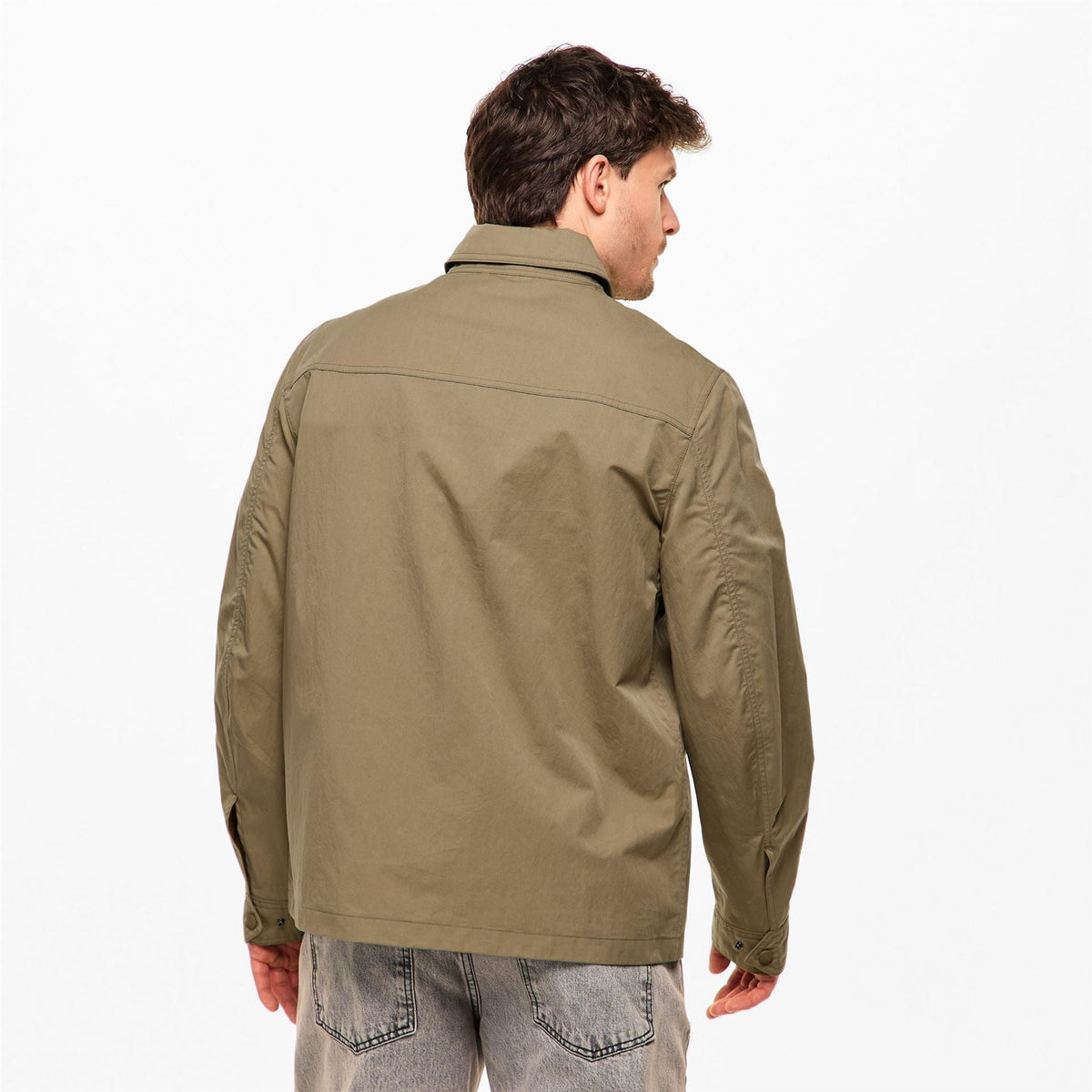 Belstaff Mens Stride Zip Collar Long Sleeve Overshirt