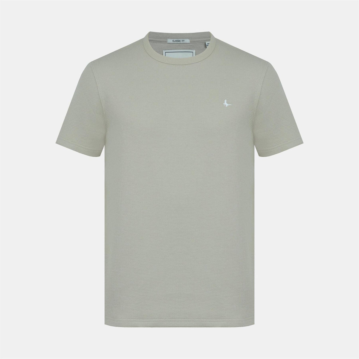 Jack Wills Texture Cotton Short Sleeve Crew Neck Embroidered T Shirt