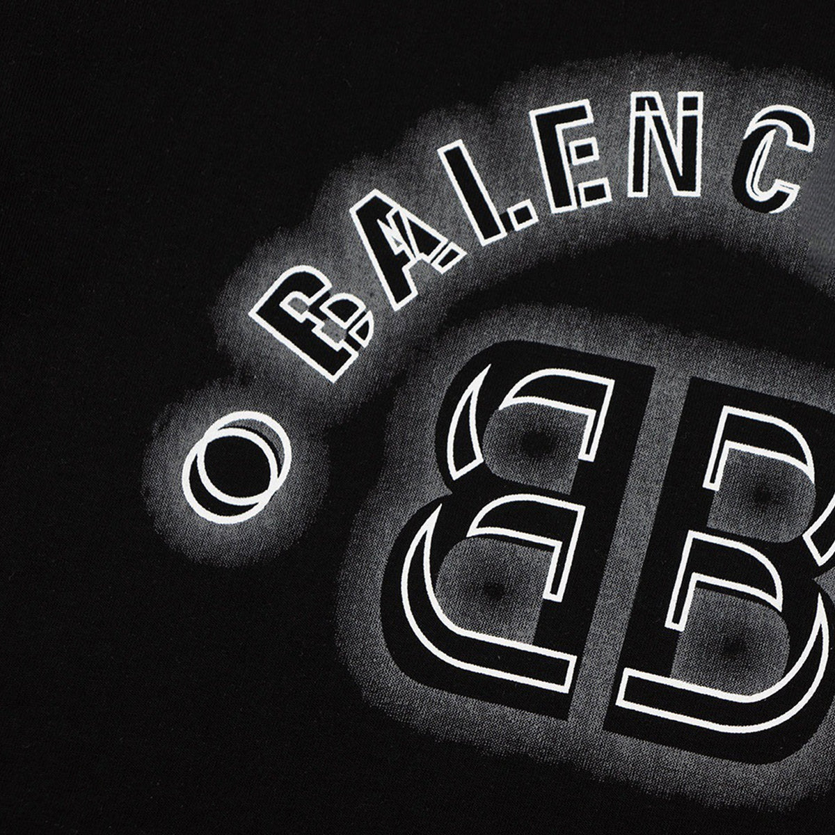 Balenciaga Embossed BB Monogram T-Shirt in Black & White