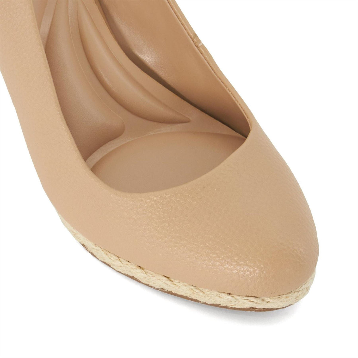 Dune Lo Cadies Textured High Heel Wedge Slingbacks