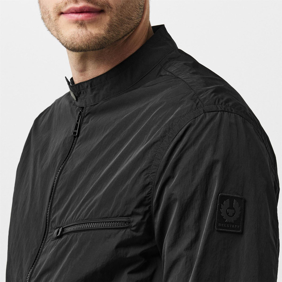 Belstaff Mens Walkham Long Sleeve Full Zip Bomber Jacket