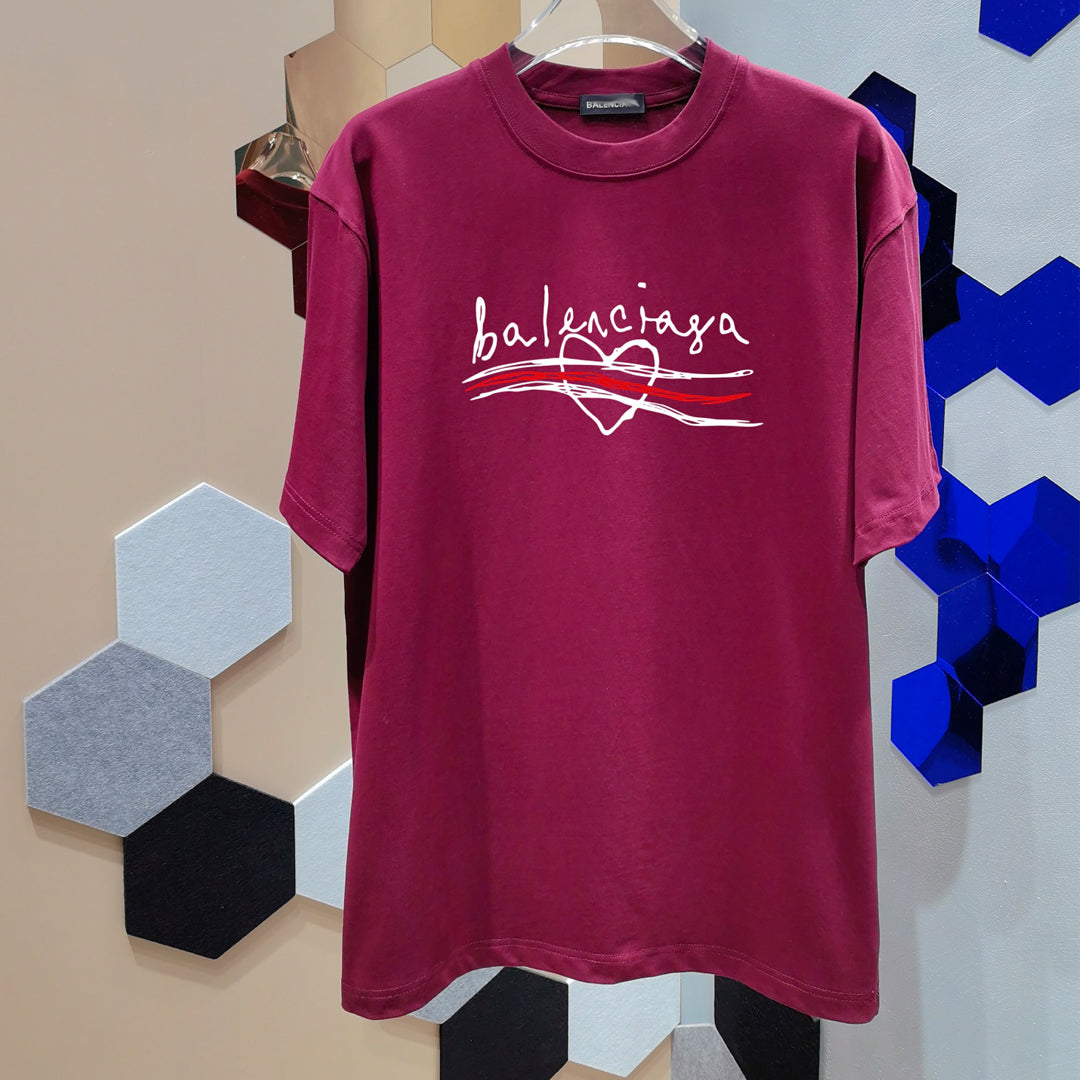 Balenciaga Heart Scribble Logo T-Shirt in 4 Colors