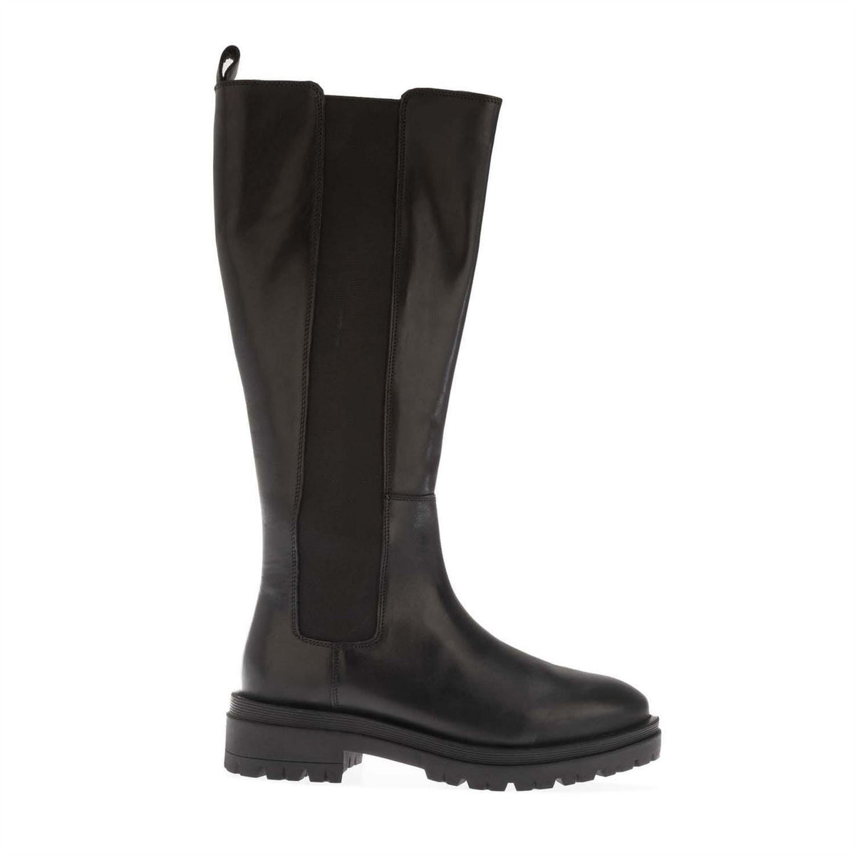 Dune Elasticated Leather Knee High Boots