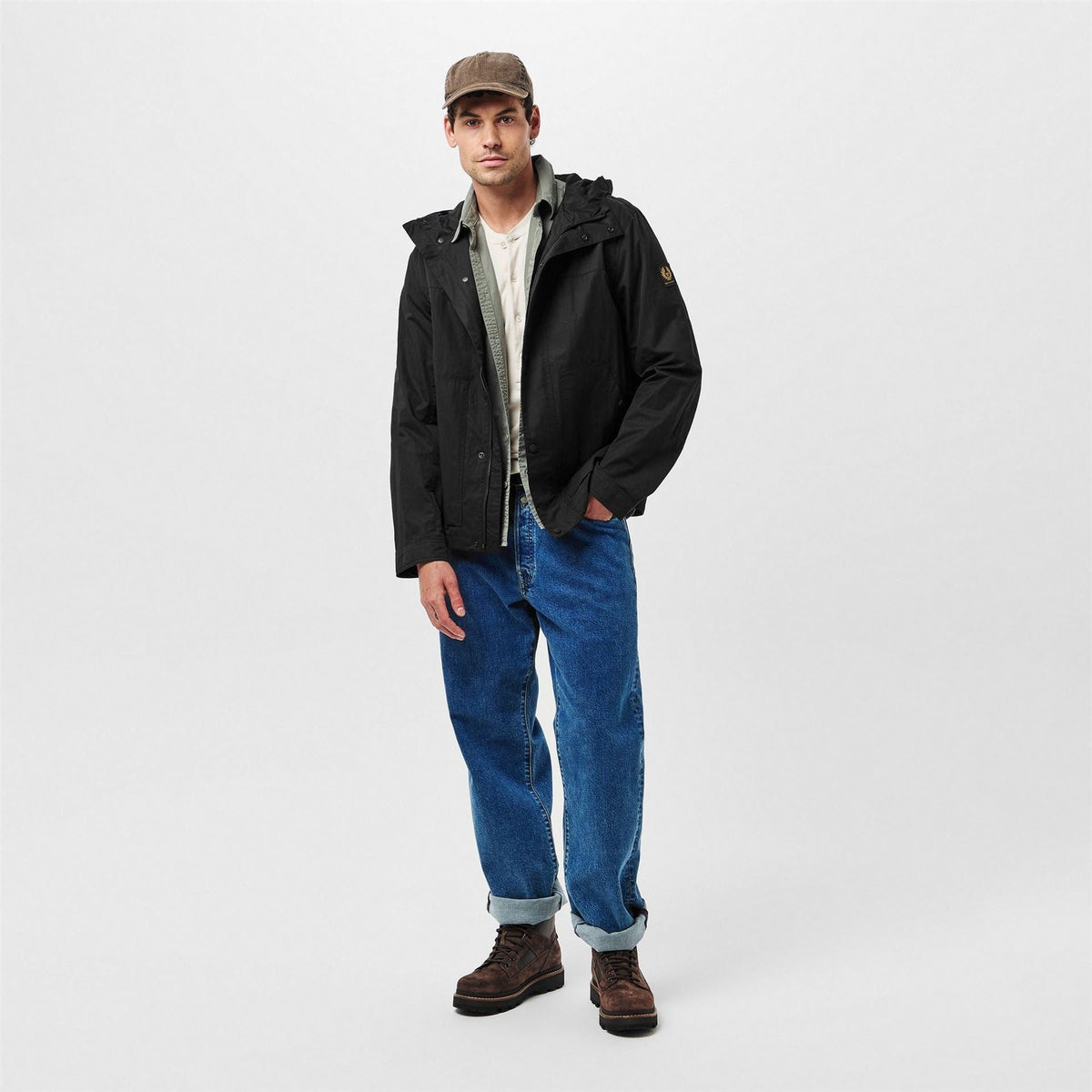 Belstaff Mens Water Resistant Lightweight Rain Anorak