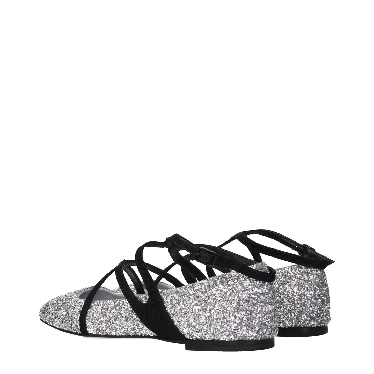 Jimmy Choo Gray Plastic Ballet Women's Flats