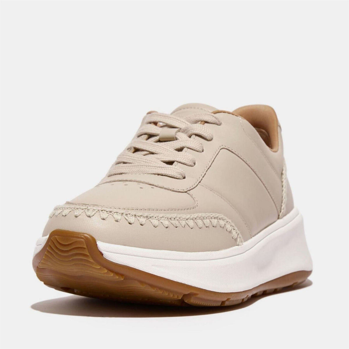 Fit Flop Mode Crochet Stitch Leather Flatform Trainers